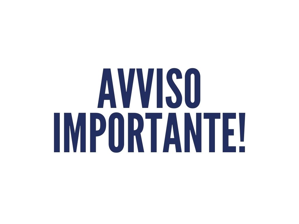 Avviso importante azul