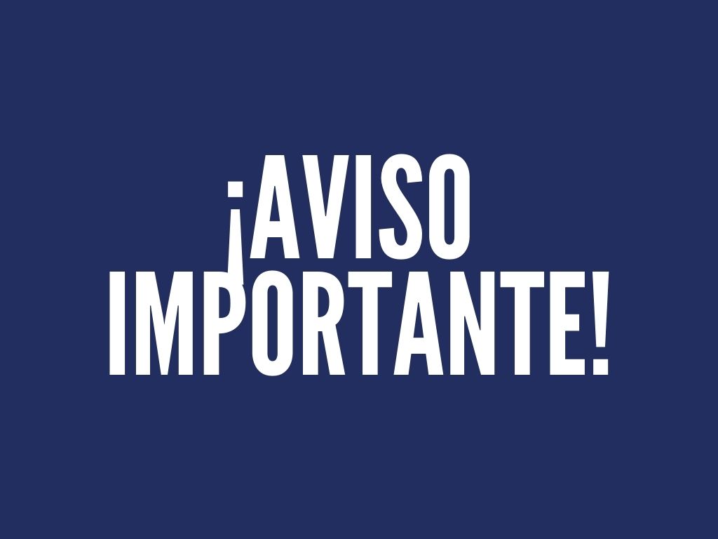 aviso importante azul